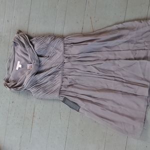 Nwt Ann Taylor grey silk formal cocktail dress